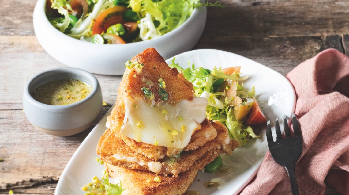 Cotolette di caciocavallo con citronnette ai pistacchi