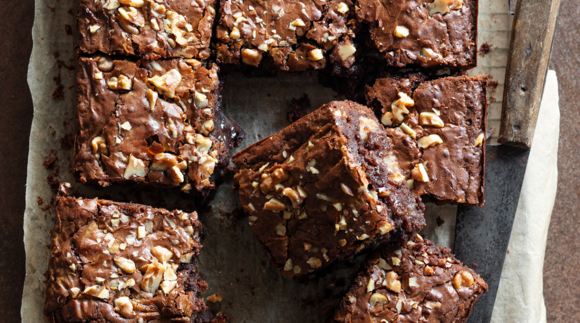 Brownies marmorizzati con latte condensato e noci