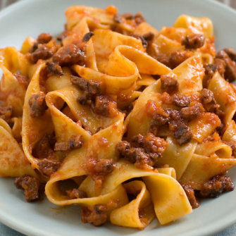 Pappardelle con ragù di cinghiale