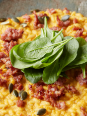 piatto gourmand per l'autunno profumato con noce moscata. Ideale anche in caso di ospiti