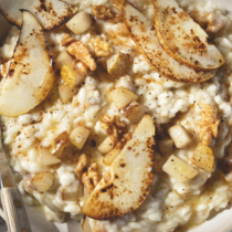 Risotto con Strachitunt e pere caramellate