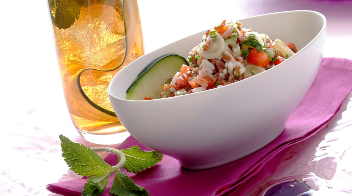 Taboulé di riso bianco e rosso e pimm's