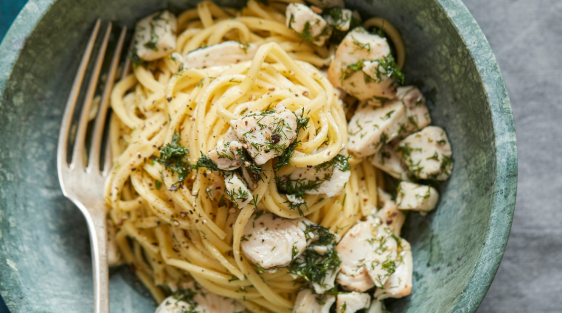 Tagliolini con ricciola al finocchietto