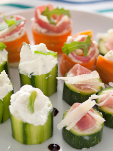 Tronchetti di verdure ripieni di formaggi freschi