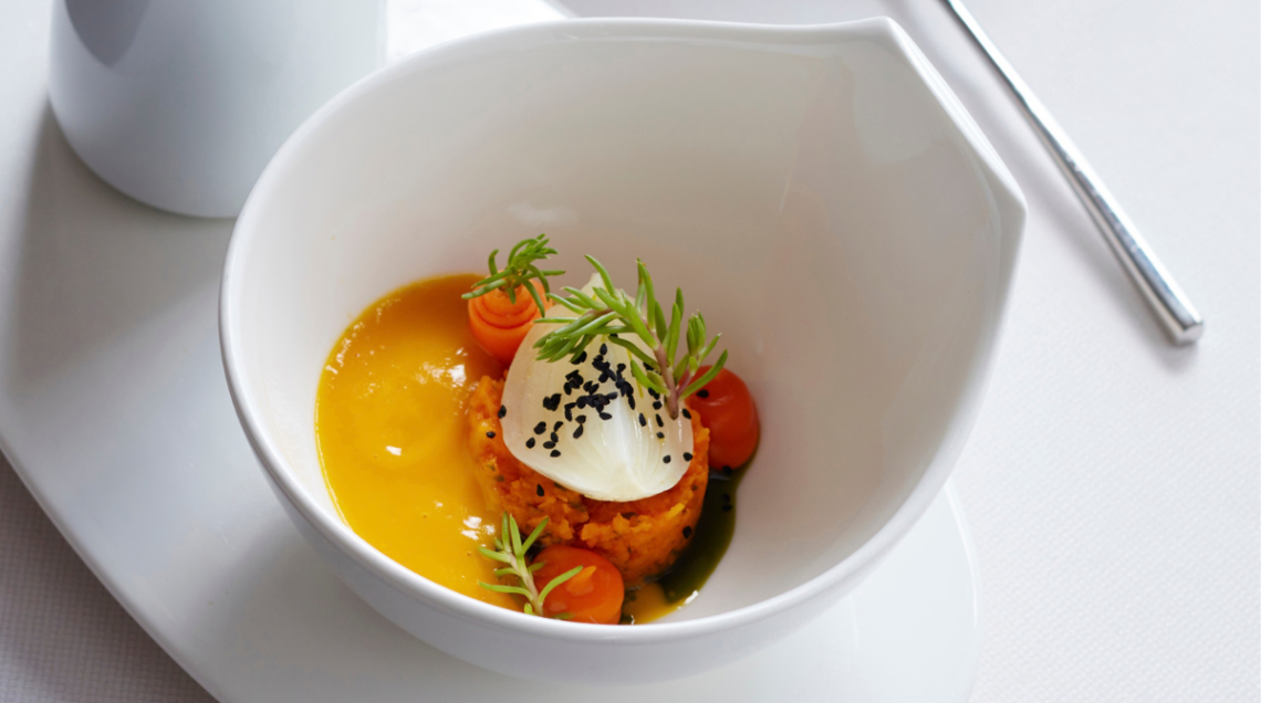 Vellutata e tartare di carote