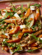 Insalata di pere, zucca e rucola
