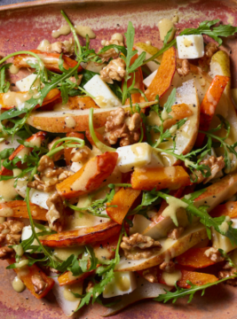 Insalata di pere, zucca e rucola