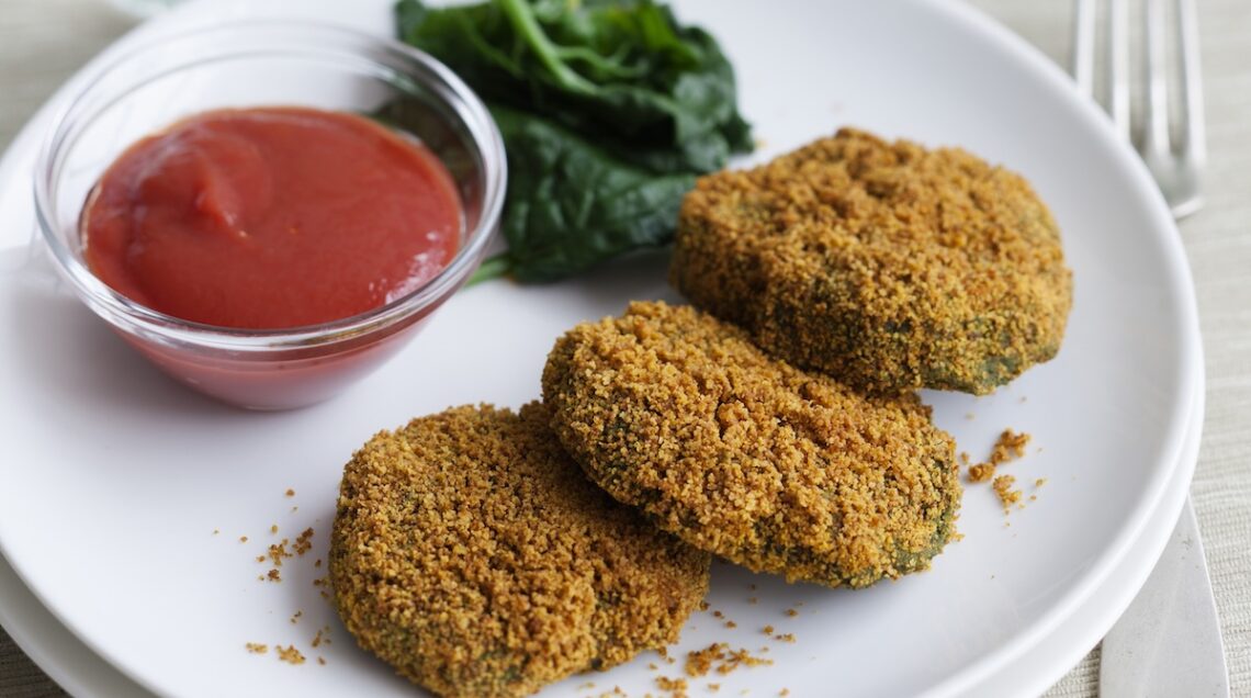 medaglioni di spinaci di lenticchie