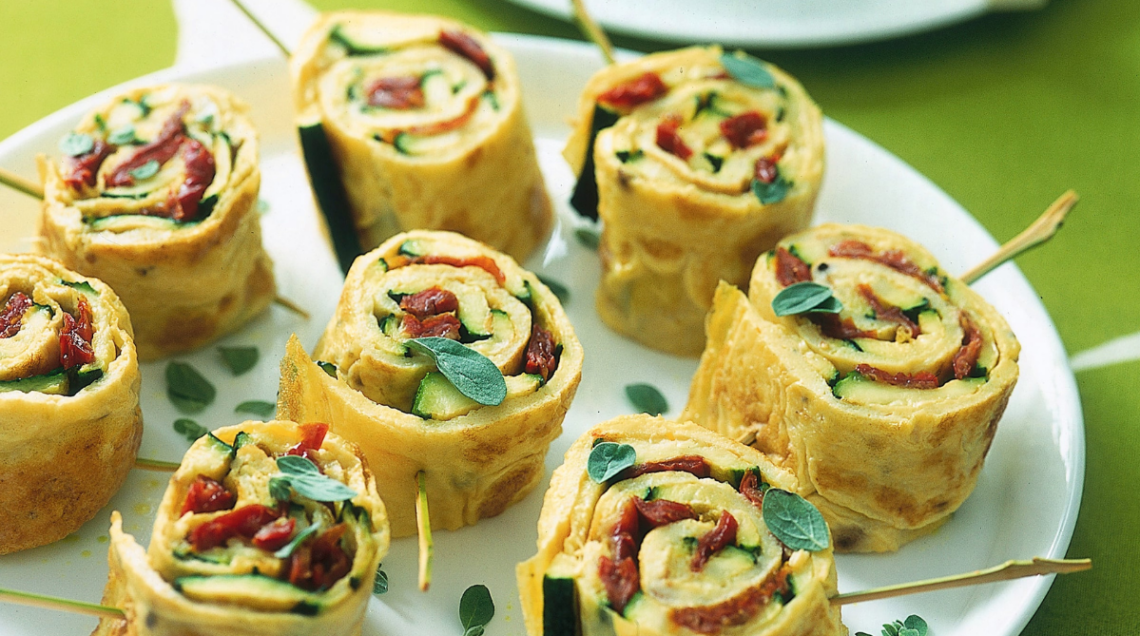 rotoli di frittata con zucchine