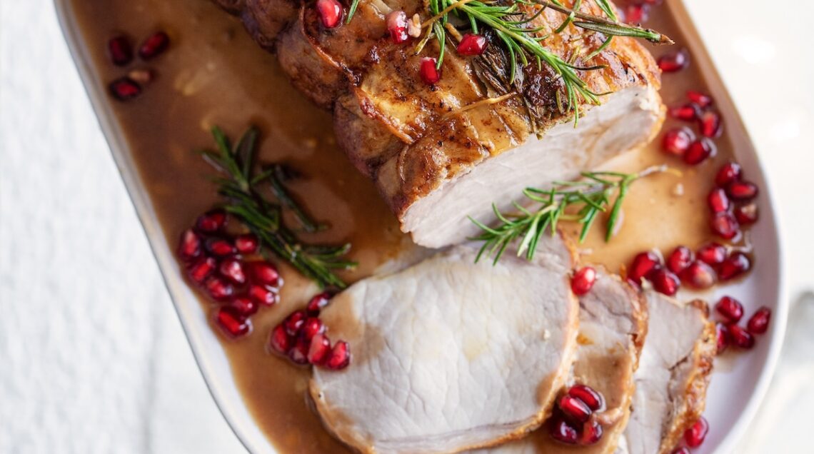 Arrosto di maiale alla melagrana