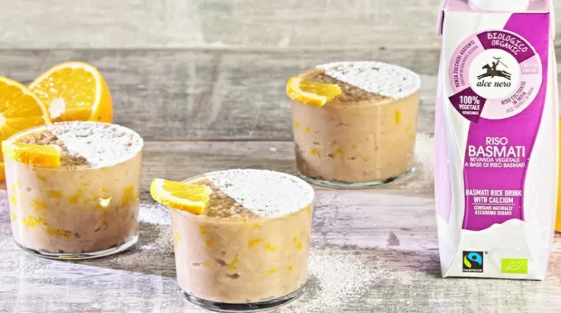 Budini di latte di riso e riso basmati