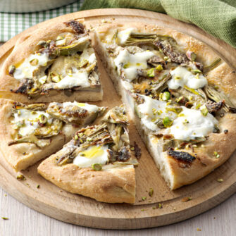 Pizza Di Carciofi Con La Burrata
