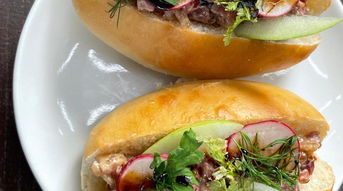 Sandwich di Salamini Italiani alla cacciatora Dop e fois gras