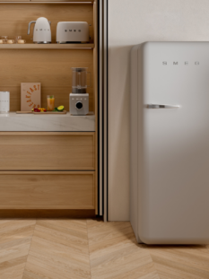frigorifero in stile vintage retro dello Smeg in cucina
