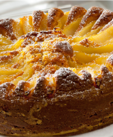 Torta di pere Williams, zucca, vino bianco e cannella