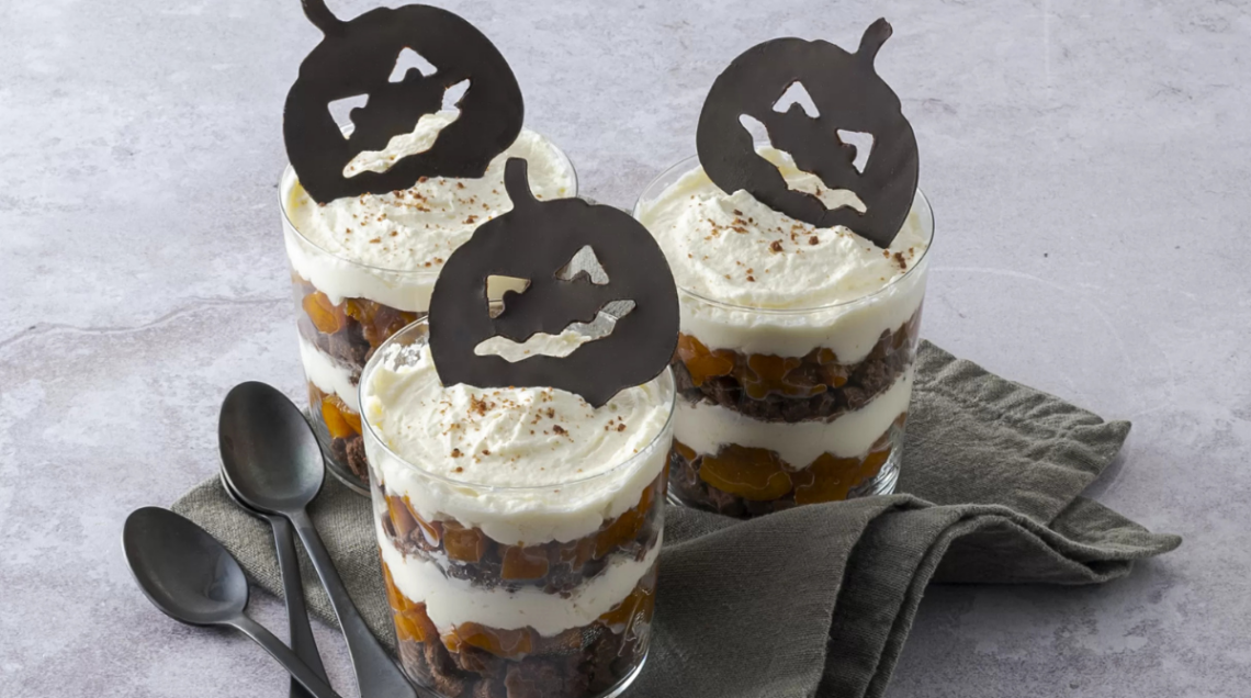 coppe zucca mascarpone e cioccolato