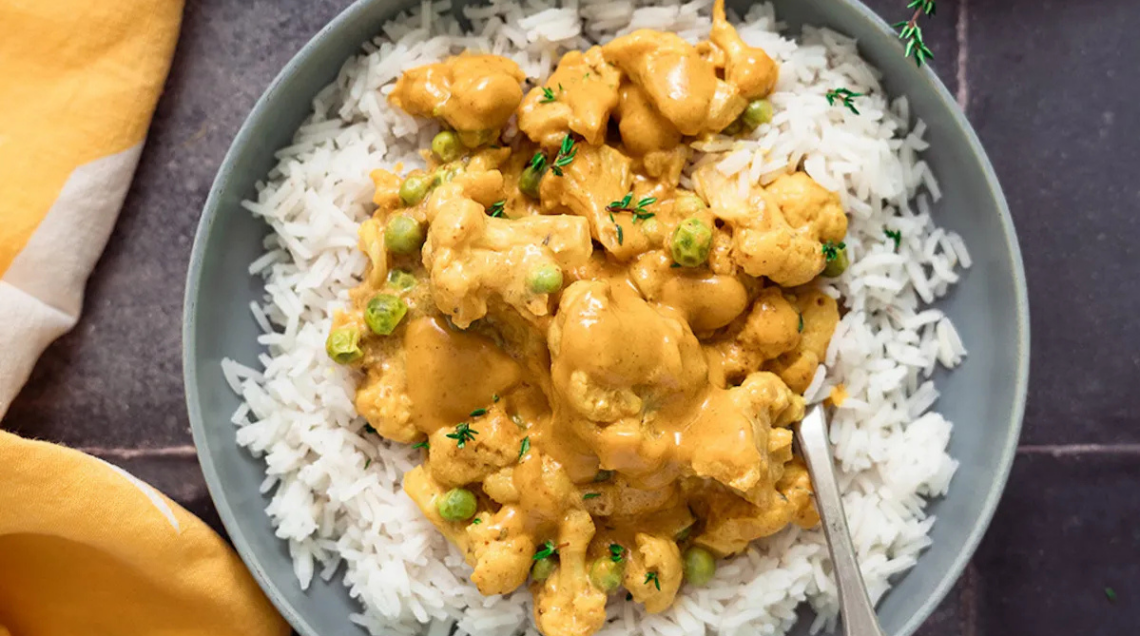 curry di cavolfiore con riso Basmati
