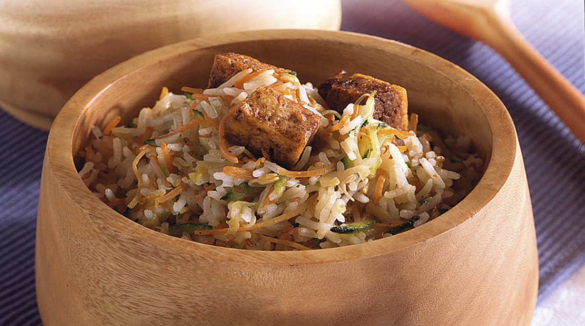 riso saltato con tofu e verdure