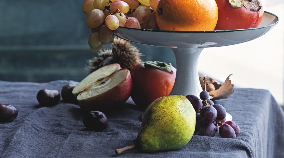 mele, pere, uva, cachi, castagne